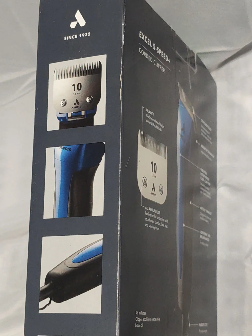 Andis 68520 Excel Professional 5-Speed Detachable Blade Clipper Kit - Animal/Dog